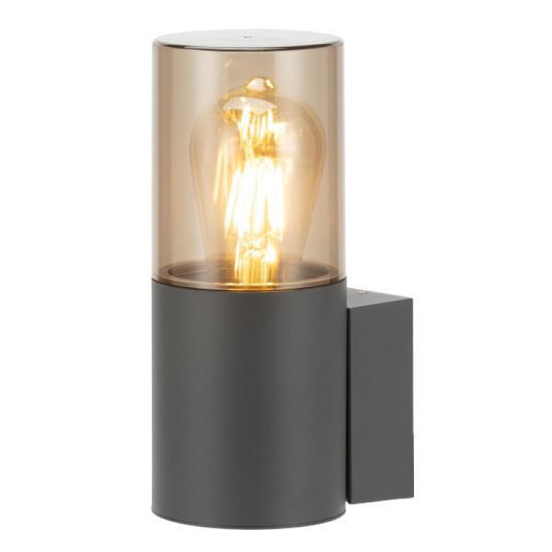 Eurolamp 145-20621 Απλίκα Τοίχου Αλουμινίου Ε27 IP54 Μαύρη